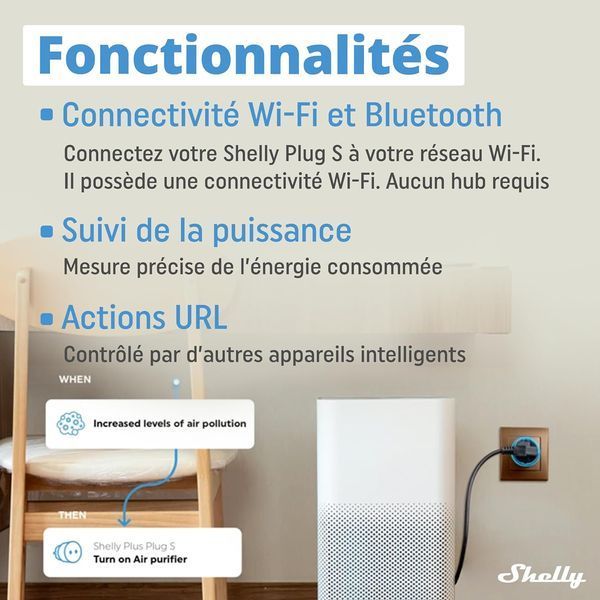Розумна WIFI/Bluetooth розетка Shelly T2584 фото