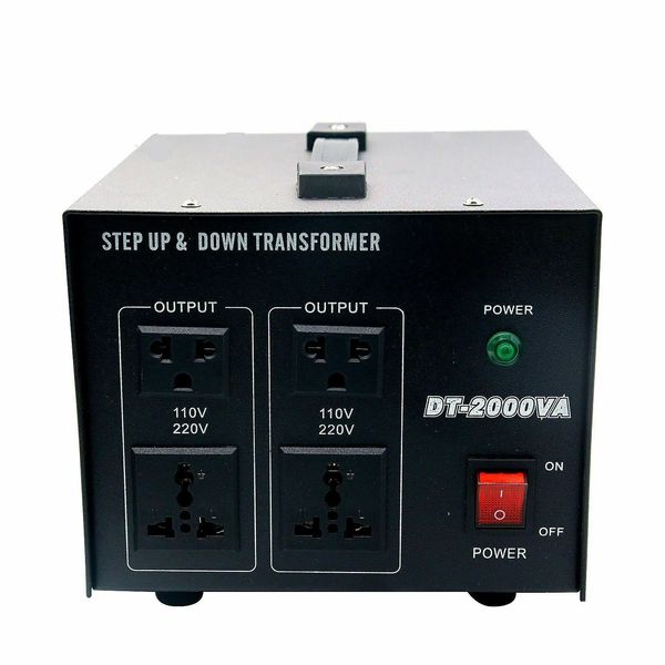 Преобразователь напряжения DT2000VA повышающий/снижающий трансформатор питания 220В-110В 0394 фото