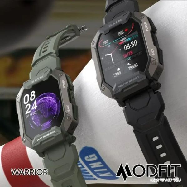 Смарт-часы Modfit Warrior All Black Camo Band черный 0496 фото