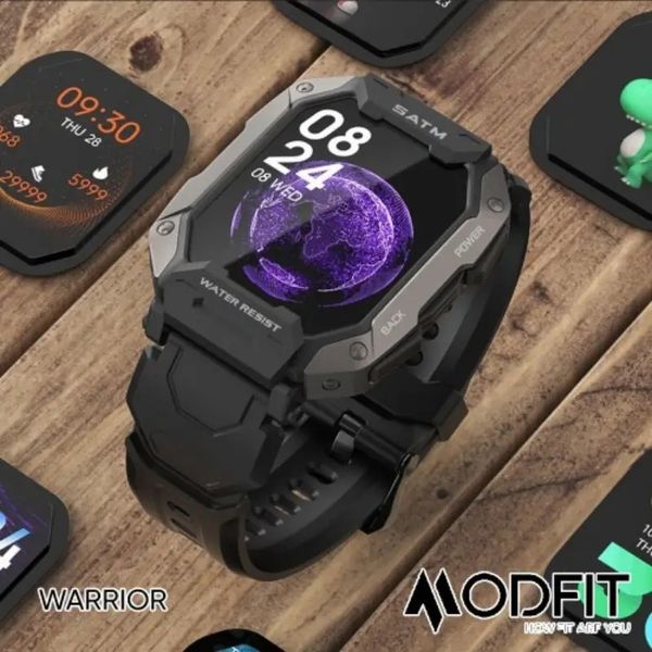 Смарт-часы Modfit Warrior All Black Camo Band черный 0496 фото