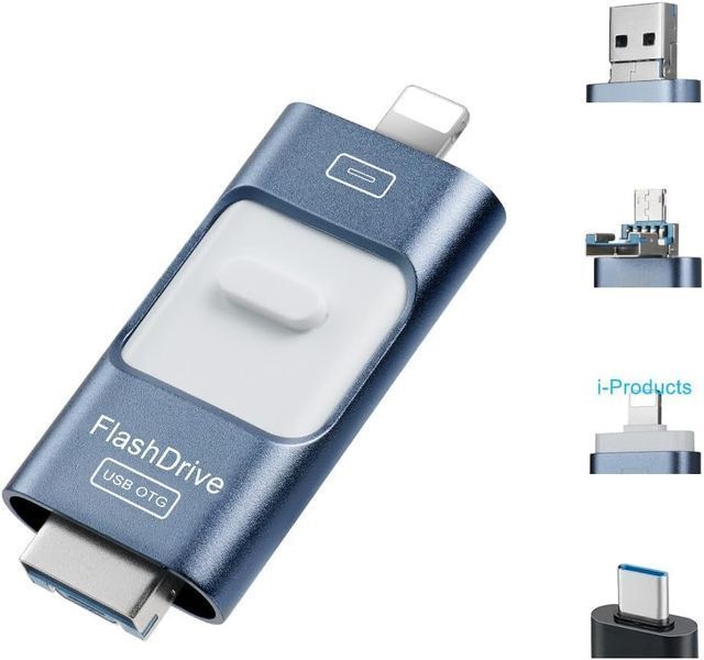 Флеш-накопитель AXFEE 4-в-1 iOS/USB 3.0/Micro USB/Type-C 256 ГБ T1233 фото