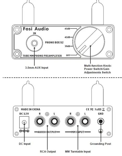 Ламповый фоноректор для медиапроигрывателя Fosi Audio Box X2 0018 фото