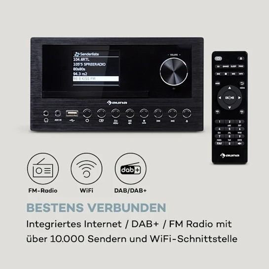 Стереосистема Auna Connect System, интернет /DAB+/FM-радио, CD Bluetooth, USB (10039895) 10039895 фото