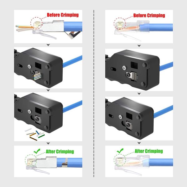 Обжимка проходного типа VCELINK RJ45 0656 фото