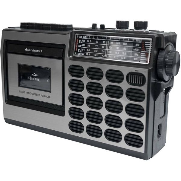 Ретро-радиомагнитола с USB/SD кодировкой Soundmaster RR18SW, черный m021 фото