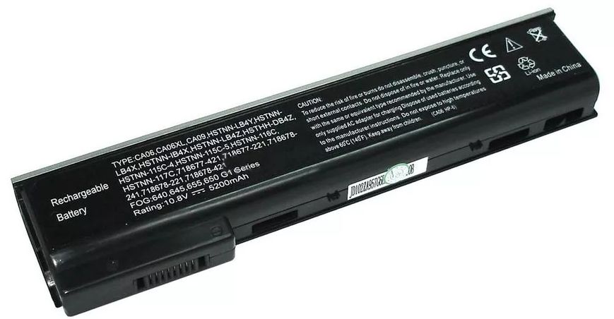 Батарея для ноутбука HP CA06 (ProBook 640, 640 G1, 645, 645 G1, 650, 650 G1 series) 10.8V 4400mAh 47Wh Black 0517 фото