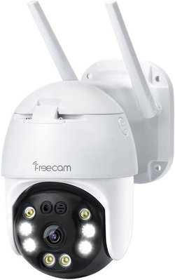Наружная камера наблюдения Freecam PTZ поворот на 355°/90°, датчик движения, ночное видение, HD, 3 МП, SD-128 ГБ 0357 фото