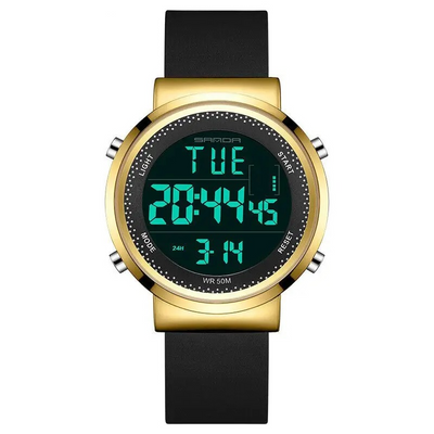 Женские электронные часы SANDA Couple Cool водонепроницаемый черный/золотой 1004 фото