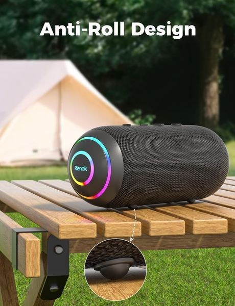 Портативная Bluetooth-колонка RIENOK S4 Max 40W Black (IPX7, 5200mAh, RGB) T1279 фото