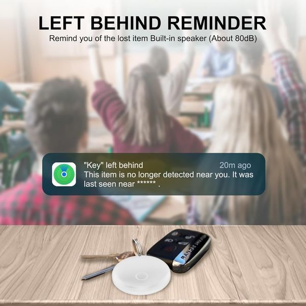 Умный трекер-тег LOSHALL F08 совместимый с Apple Find My (Black) T3325 фото
