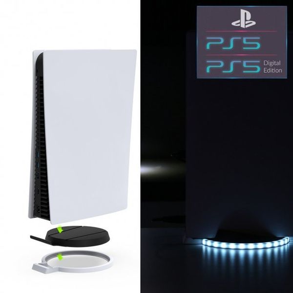 Атмосферна інтелектуальна LED лампа DOBE для підставки консолі Sony PlayStation 5 (PS5/PS5 Digital Edition) 0520 фото