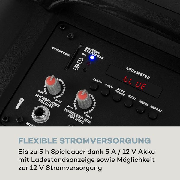 Мообільна акустична система Auna Moving 80.1 LED PA, USB SD BT AUX (10033255) 10033255 фото