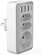 Мережевий адаптер зарядний пристрій (4 USB з 3 AC) T2502 фото 3
