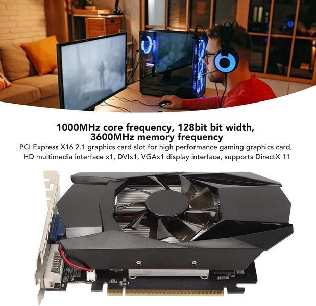 Видеокарта Jectse 4 ГБ GDDR5 HD7670 128 бит 1000 МГц T1583 фото