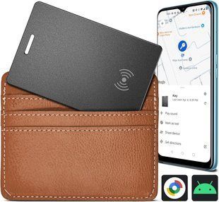 Розумний трекер для гаманця Android Wallet Tracker (Google Find My Device) Black T3226 фото