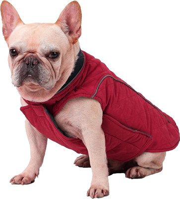 Середня зимова куртка для собак bepetmia розмір S (бордовий) 0659 фото