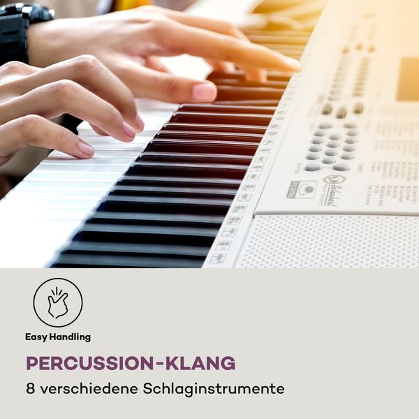 Синтезатор для обучения Schubert Etude 255, 61 клавиша с подсветкой, рк-дисплей, белый 10035707 фото