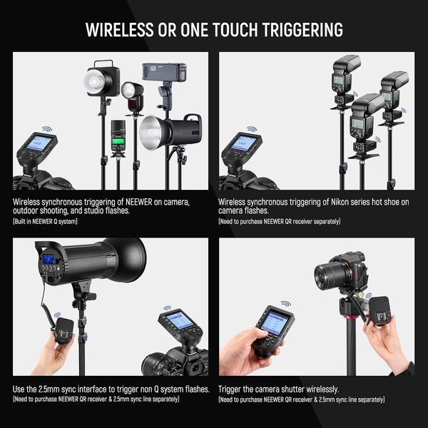 Радіосинхронізатор NEEWER QPRO-N TTL Wireless Flash Trigger для Nikon M3607 фото