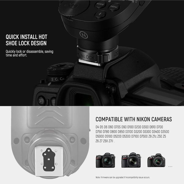 Радіосинхронізатор NEEWER QPRO-N TTL Wireless Flash Trigger для Nikon M3607 фото