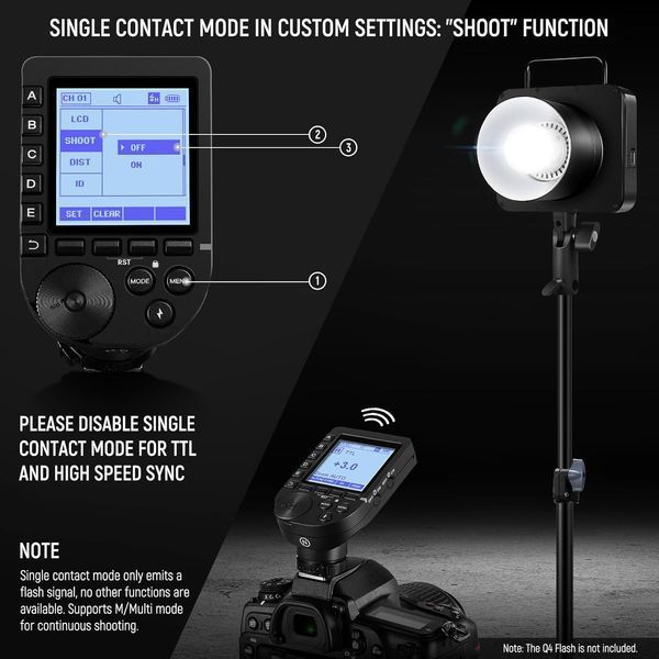 Радіосинхронізатор NEEWER QPRO-N TTL Wireless Flash Trigger для Nikon M3607 фото