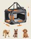 Складна сумка переноска для собак/кішок Feandrea, сіра 0451 фото 2