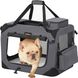 Складна сумка переноска для собак/кішок Feandrea, сіра 0451 фото 1