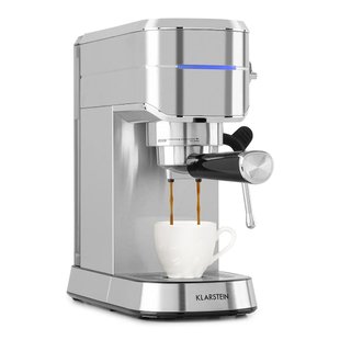 Кавоварка рожкова Klarstein Futura Espressomaker 1450 Вт, сріблястий (10035183) 10035183 фото