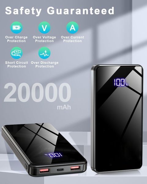 Портативний зарядний пристрій PD Lazci 20 000 мА&middot;год T1324 фото