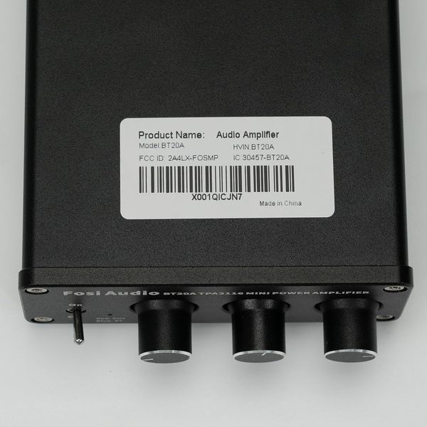 2-канальний стерео підсилювач-ресивер 2х100Вт Fosi Audio BT20A Bluetooth 5.0 0322 фото