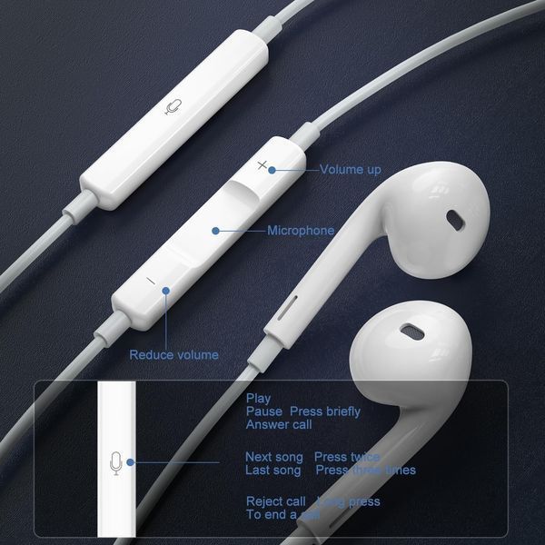 Дротові навушники Cablex для iPhone з роз'ємом Lightning (2 шт) T1237 фото