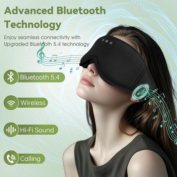Маска для сна с наушниками MUSICOZY Bluetooth 5.4 M2878 фото
