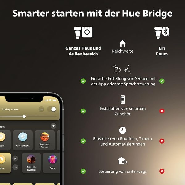 Умная светодиодная лампа Philips Hue 250 lm, регулировка яркости, белый 1214 фото