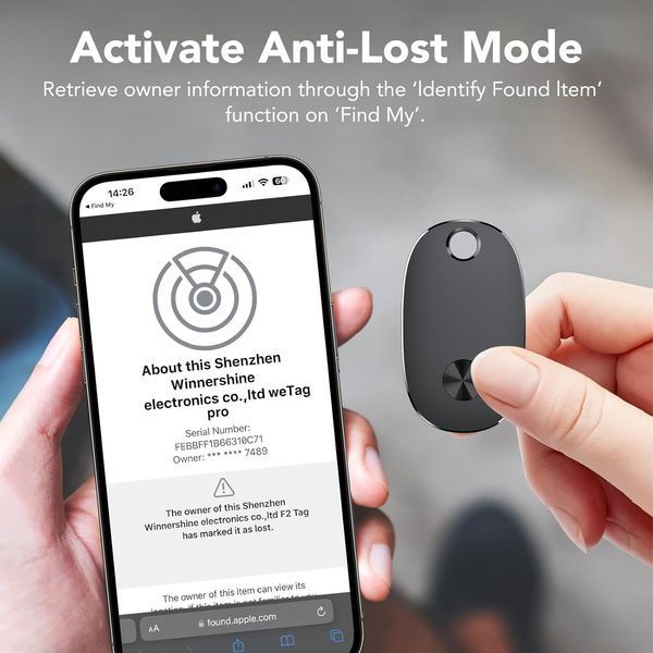 Трекер для Apple Find My Air Tracker Tags T1966 фото