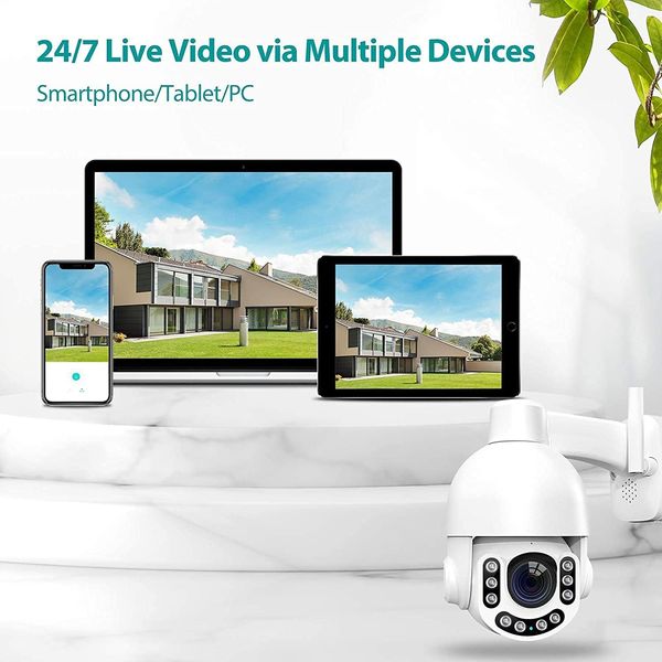 Зовнішня камера безпеки Netvue Sentry Pro 2k 3MP, панорама, 8х, Wi-Fi, нічне бачення, датчик руху 0359 фото