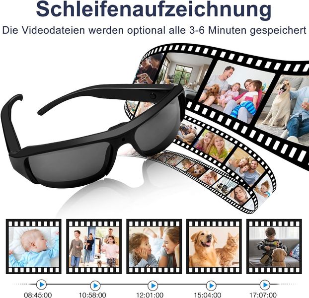 Сонцезахисні спортивні окуляри з екшн камерою LXMIMI HD 1080P 1482 фото