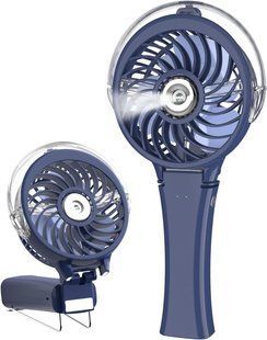 Портативный ручной вентилятор с функцией распыления воды HandFan T1877 фото