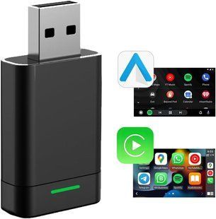 Беспроводной адаптер 2-в-1 CarPlay и Android Auto YNF (USB + Type-C) T3564 фото
