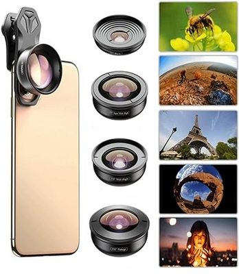Набор объективов для телефона 5в1 Apexel APL HD 5 в 1 0286 фото