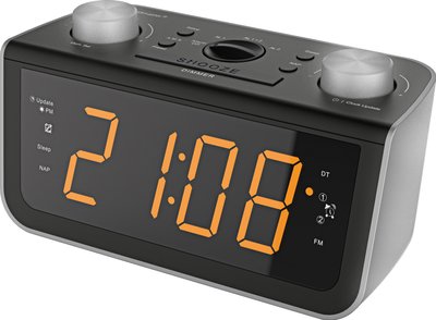 Радіо-годинник FM-PLL Soundmaster FUR5005 з великим дисплеєм/кнопками керування та автоматичним налаштуванням часу m035 фото