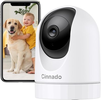 Внутренняя камера видеонаблюдения Cinnado WiFi, ночное видение, обзор 360° 1264 фото