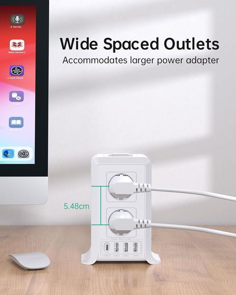 Подовжувач із заземленням 6 розеток Sameriver Multifunctional Power Strip ZYC03 з 4 USB Т1325 фото