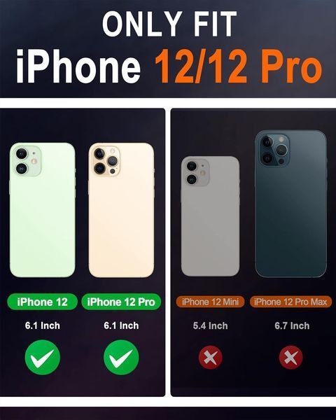 Кожаный чехол-книжка для iPhone 12/12 Pro с блокировкой RFID T0587 фото