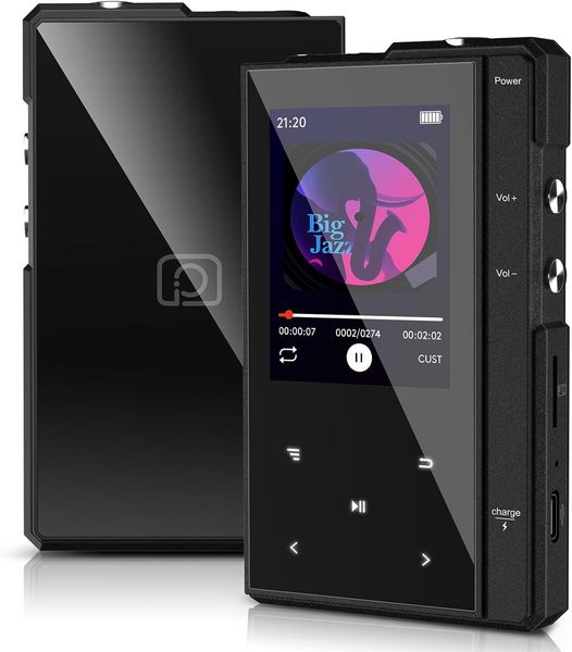 Цифровий аудіо-MP3 плеєр Phinistec Z6 із підтримкою Bluetooth 5.0 96 ГБ 2,4 дюйма 1552 фото