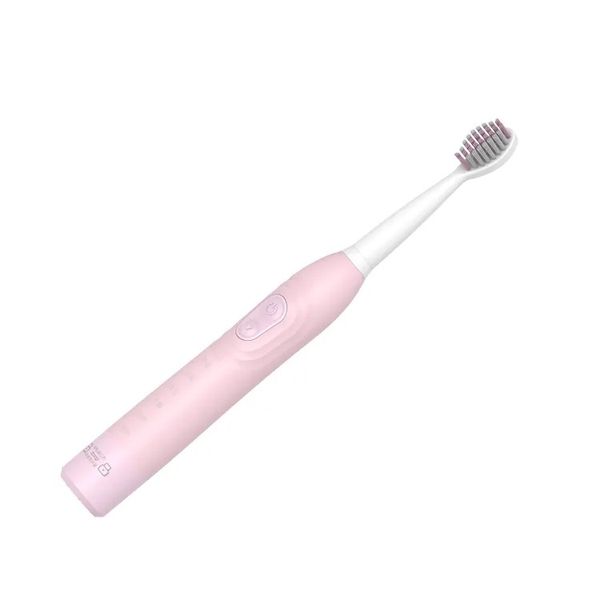 Електрична зубна щітка, 6 швидкостей, швидка зарядка від USB, рожева 0596 фото