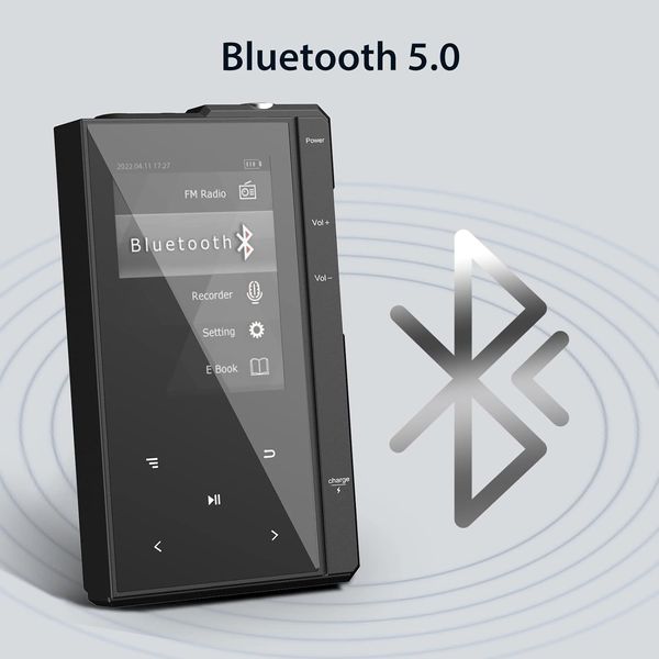 Цифровий аудіо-MP3 плеєр Phinistec Z6 із підтримкою Bluetooth 5.0 96 ГБ 2,4 дюйма 1552 фото