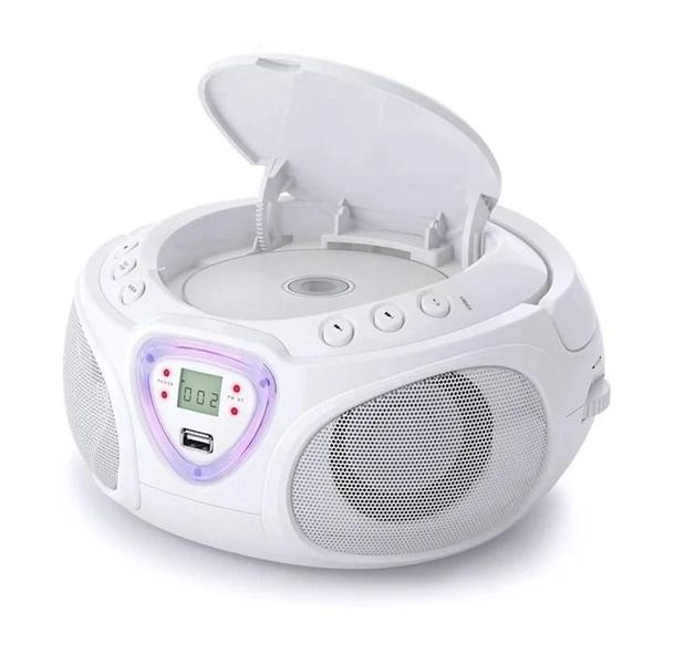 Бумбокс Auna Roadie CD, FM-радіо Bluetooth, білий (10029813) 10029813 фото