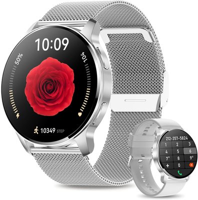 Водонепроницаемые смарт-часы Lefitus i50 Silver 1,32", IP67 для iPhone/Android 0262-1 фото