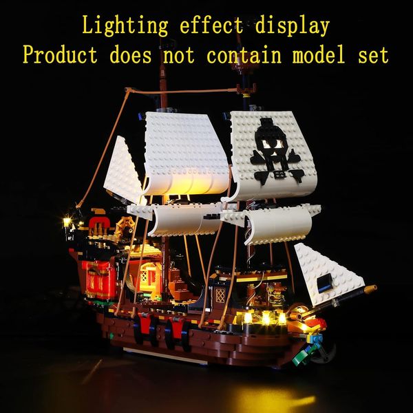 Підсвічування для набору LEGO Creator 31109 "Піратський корабель" з дистанційним керуванням 1334 фото