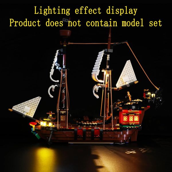 Підсвічування для набору LEGO Creator 31109 "Піратський корабель" з дистанційним керуванням 1334 фото