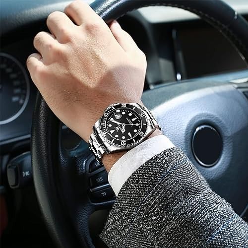 Кварцовий наручний годинник для чоловіків з нержавіючої сталі з датою Olevs G5885GB 0826 фото